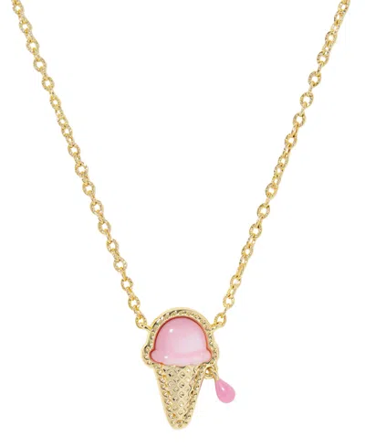 Kendra Scott Imitation Pearl Ice-cream Short Pendant Necklace In Gold