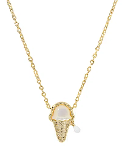 Kendra Scott Imitation Pearl Ice-cream Short Pendant Necklace In Yellow