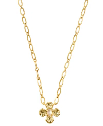 Kendra Scott Imitation Pearl Leanne Short Pendant Necklace In Gold