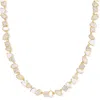 Kendra Scott Isabelle Crystal & Mother Of Pearl Tennis Necklace In Gold