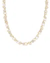 Kendra Scott Isabelle Crystal & Mother Of Pearl Tennis Necklace In Gold