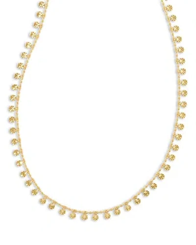 Kendra Scott Ivy Textured Disc Ball Chain Strand Necklace In 14k Gold Plated, 15-18