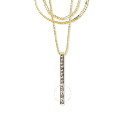 Kendra Scott Jack 14k Gold Plated Brass And White Crystal Necklace 4217707096 In Gold-tone
