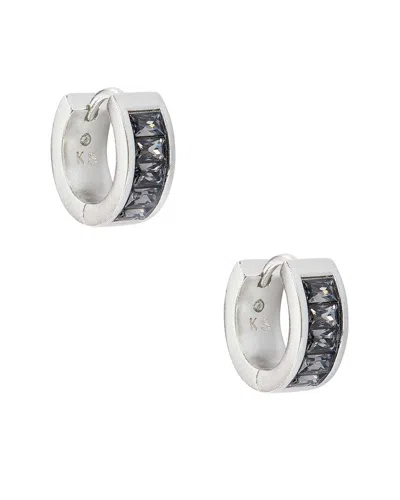 Kendra Scott Jack Nano Gem Cz Huggie Earring In Silver