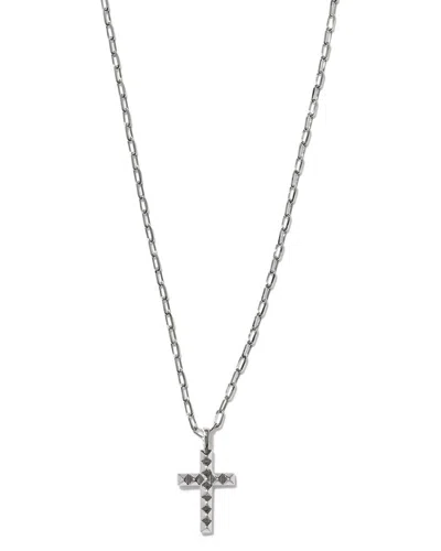 Kendra Scott Jada Cross Short Pendant Necklace In Metallic