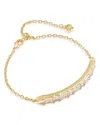 Kendra Scott Jamie Baguette Crystal Chain Bracelet In Gold