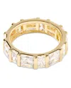 Kendra Scott Jamie Baguette Crystal Eternity Band Ring In Gold