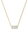 Kendra Scott Jamie Baguette Crystal Pendant Necklace, 16-19 In Gold