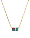 Kendra Scott Jamie Baguette Crystal Pendant Necklace, 16-19 In Gold