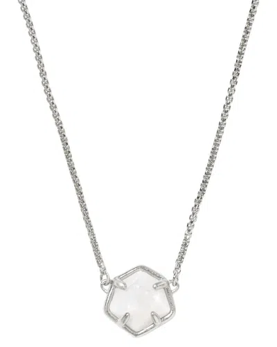 Kendra Scott Jaxon Mother Of Pearl Short Pendant Necklace In Metallic