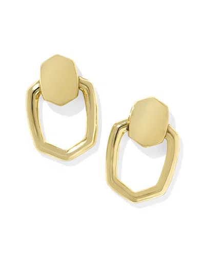 Kendra Scott Kaia 14k Plated Open Frame Earring In Gold