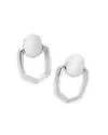 Kendra Scott Kaia Open Frame Drop Earrings In Silver
