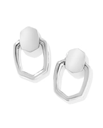 Kendra Scott Kaia Open Frame Earring In Silver