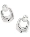 Kendra Scott Kaitlin Open Frame Puffy Drop Earrings In Silver In Blue