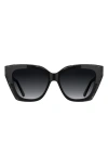 Kendra Scott Katherine 56mm Gradient Cat Eye Sunglasses In Black
