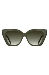 Kendra Scott Katherine 56mm Gradient Cat Eye Sunglasses In Green