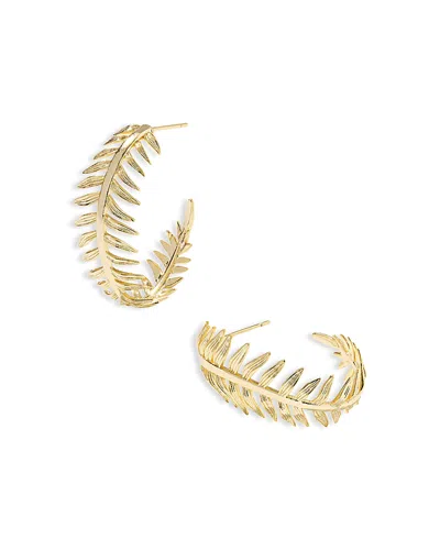 KENDRA SCOTT KAYLA BOTANICAL HOOP EARRINGS