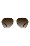 Kendra Scott Korinne 61mm Gradient Aviator Sunglasses In Brown