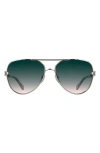 Kendra Scott Korinne 61mm Gradient Aviator Sunglasses In Silver