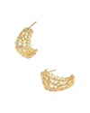 Kendra Scott Krista Lace Huggie Hoop Earrings In Gold