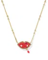 Kendra Scott Kyocera Opal Vampire Short Pendant Necklace In Gold