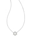 Kendra Scott Kyocera Opal Snowflake Short Pendant Necklace, 14" + 4" Extender In Rhod White