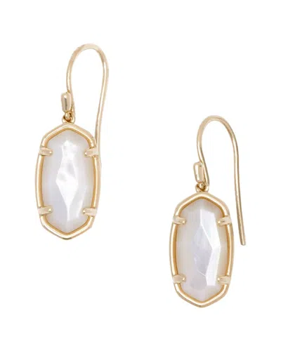 Kendra Scott Lee 18k Over Silver Mother Of Pearl Drop Earrings In Gold