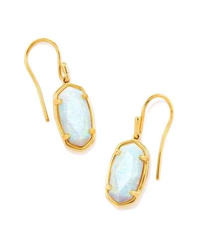 Kendra Scott Lee 18k Over Silver Princess Mia Sterling Opal Drop Earring In Gold