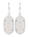 Kendra Scott Lee Agate Drop Earrings In Silver/iridescent Drusy