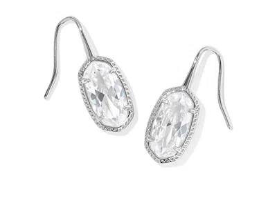 Kendra Scott Lee Cz Drop Earrings Earring Silver White Cz: One Size