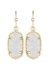 Kendra Scott Lee Gold Earrings - Iridescent Drusy - In Gold