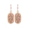 Kendra Scott Lee Rose Gold Earrings - Rose Gold Drusy - In Gold