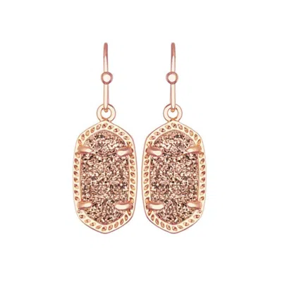 Kendra Scott Lee Rose Gold Earrings - Rose Gold Drusy -