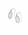 KENDRA SCOTT LEE SILVER DROP EARRINGS IN IVORY MOTHER-OF-PEARL