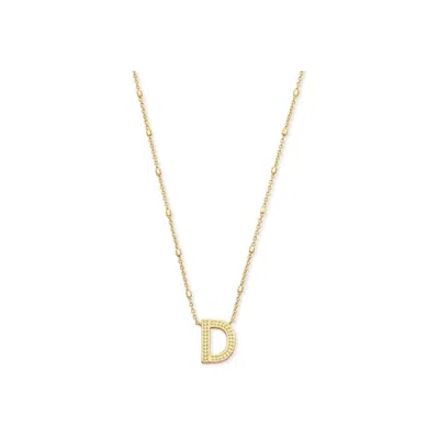 Kendra Scott Letter D Pendant Necklace Gold Metal
