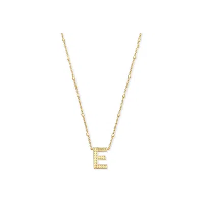 Kendra Scott Letter E Pendant Necklace - Gold Metal