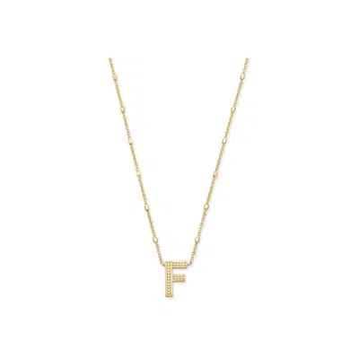 Kendra Scott Letter F Pendant Necklace Gold Metal