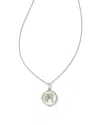 KENDRA SCOTT LETTER H DISC PENDANT NECKLACE IN SILVER