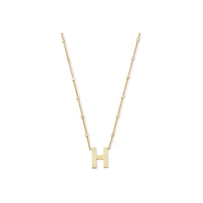 Kendra Scott Letter H Pendant Necklace Gold Metal