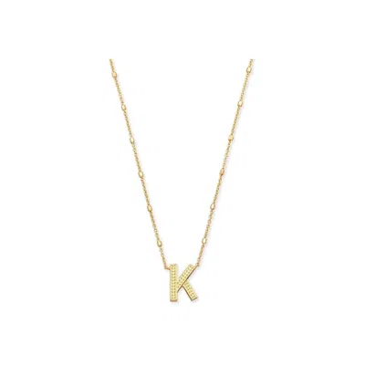 Kendra Scott Letter K Pendant Necklace - Gold Metal