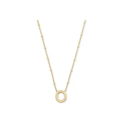 Kendra Scott Letter O Pendant Necklace Gold Metal In Multi