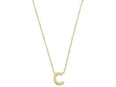 Kendra Scott Letter Pendant Necklace Necklace Gold Metal C: One Size