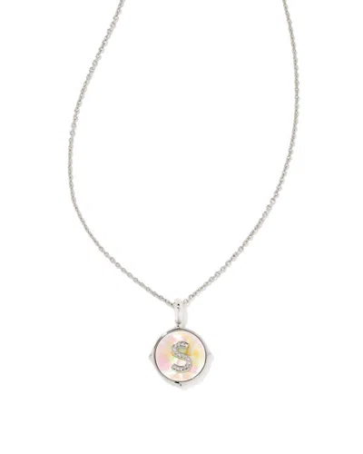 Kendra Scott Letter S Disc Pendant Necklace In Silver