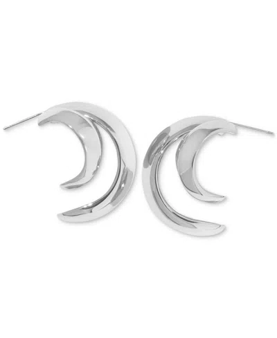 Kendra Scott Liana Double-row Open Hoop Earrings In Rhod