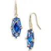 Kendra Scott Lindy Rae Drop Earrings In Gold Blue Crystal
