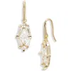 Kendra Scott Lindy Rae Drop Earrings In Gold White Crystal