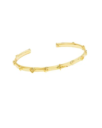 Kendra Scott Lucky Charm 14k Plated Cuff Bracelet In Gold