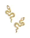 Kendra Scott 14k Gold-plated Cultured Freshwater Pearl Snake Stud Earrings In Gold