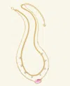 Kendra Scott Macy's Flower Show Framed Elisa Multi Strand Necklace, Exclusively At Macy's In Gold Azalea Illusion