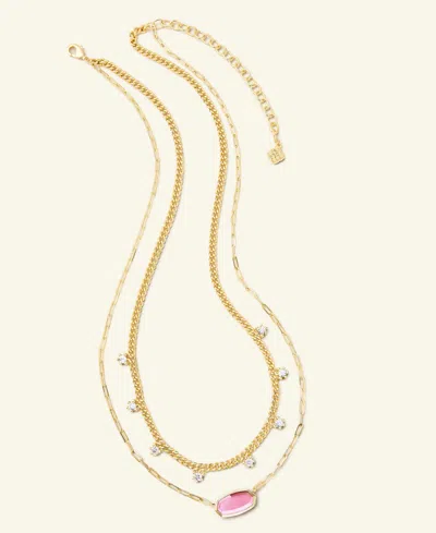 Kendra Scott Macy's Flower Show Framed Elisa Multi Strand Necklace, Exclusively At Macy's In Gold Azalea Illusion